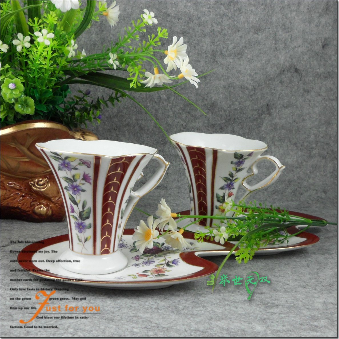 时尚欧式家居 陶瓷器咖啡具咖啡杯 情侣对杯 喇叭花礼品 套装 时尚欧式家居 陶瓷器咖啡具咖啡杯 情侣对杯 喇叭花礼品 套装