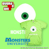 怪物公司Monsters.Inc怪兽大学大眼仔怪麦克单眼仔卡通棉短袖T恤