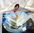 韵升水晶钢琴音乐盒 diy礼品 生日情人最佳礼品 免费照片制作