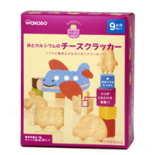 日本和光堂 高铁乳酪婴儿饼干 高钙芝士卡通交通饼干宝宝零食50g