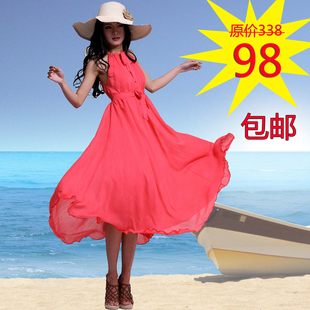  新款韩版夏季女装波西米亚沙滩长裙  超仙女装连衣裙 包邮