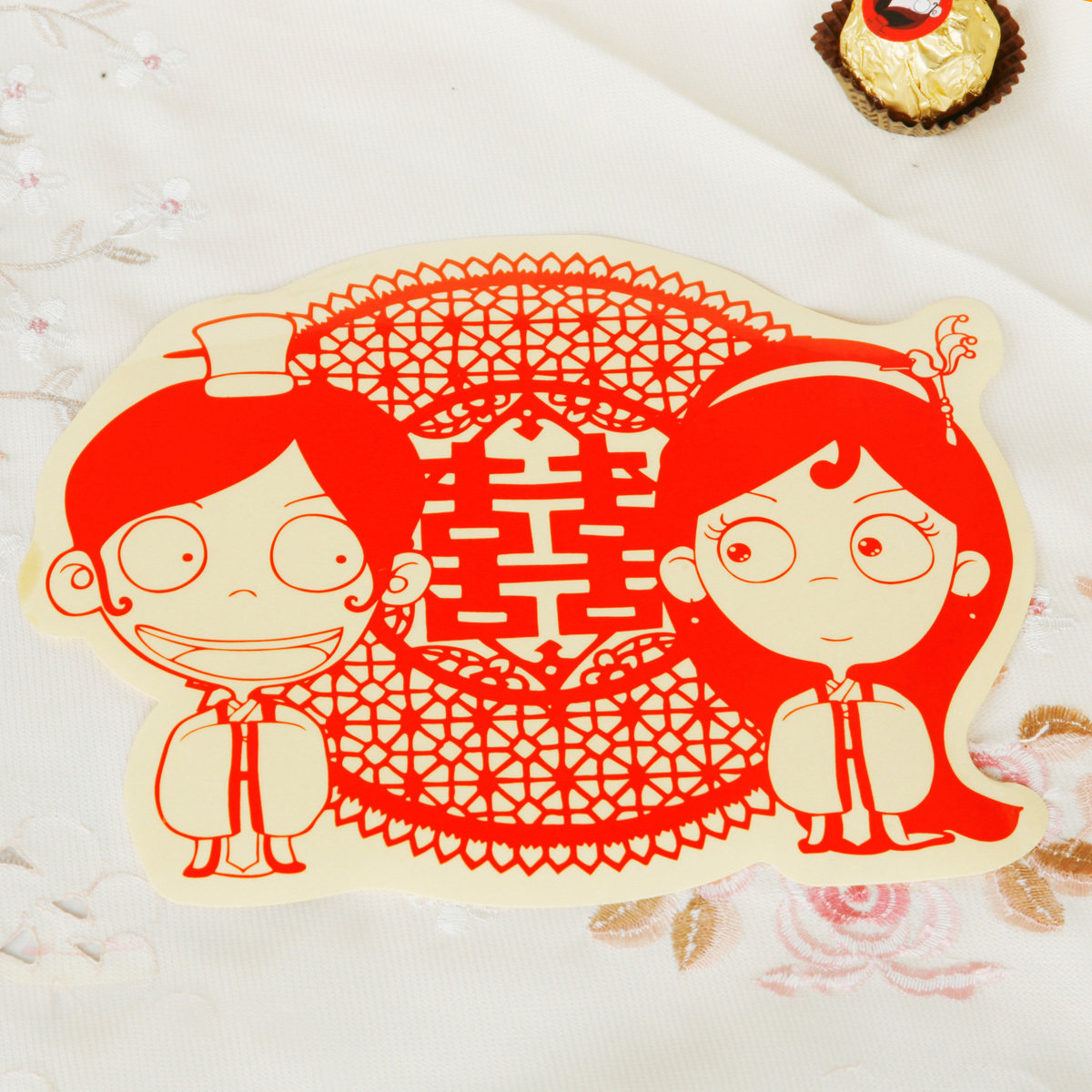 结婚/婚庆窗花纹卡通喜字贴窗贴/喜事连连/创意/个性/特卖