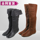 双皇冠推荐*超值原单 <span class=H>Steve Madden</span> 2010全山羊皮平跟长靴1-95 V