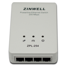 台湾进口 Zinwell  ZPL-254 200M 4口交换机电力猫