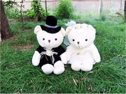 婚纱熊情侣(熊情侣)泰迪熊，结婚熊压床(熊压床)娃娃公仔婚庆布娃娃毛绒玩具对偶