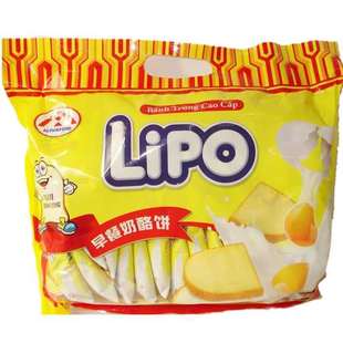  越南LIPO白巧克力面包干 最热销零食鸡蛋饼干300g