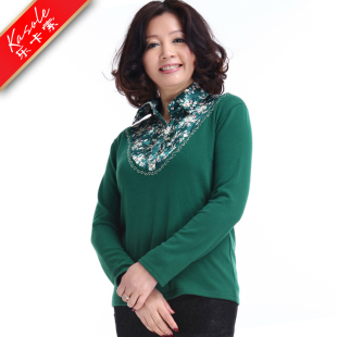  品牌打底女式长袖衬衫T恤上衣中老年服装气质妈妈装