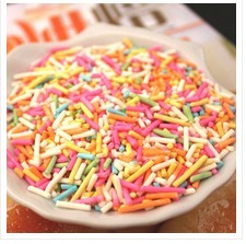  七彩糖针/巧克力彩针糖/朱古力彩色针糖/装饰糖烘焙辅料 50克分装