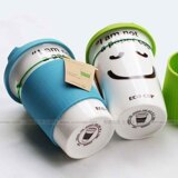 免续重 eco cup我不是纸杯 陶瓷杯马克杯 笑脸水杯 防烫杯子