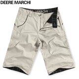 DEERE MARCHI迪尔马奇 时尚刺绣纯棉直筒休闲男士短裤 DM306杏色