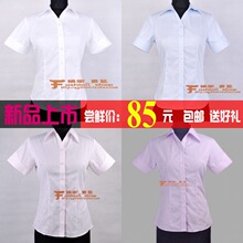 g2000女装 短袖衬衫 商务女装 正品女士修身免烫 韩版 白色衬衣