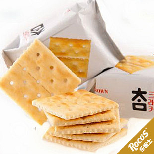  B韩国进口CROWN可拉奥/可瑞安太口饼干原味无糖苏打咸饼干56g[100