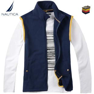  春装 Nautica/诺帝卡 马甲背心 春秋大码加绒 男士休闲背心马甲男