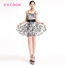 COCOON可可尼2012新品印花可拆卸抹胸连衣裙312102078