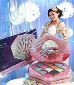 彩妆套装\/彩妆盘,恬雅彩妆孔雀贝壳化妆盒 眼影