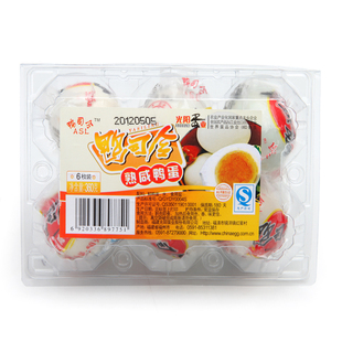  【天猫超市】金黄多油 光阳鸭司令 优级熟咸鸭蛋 60g*6枚/盒