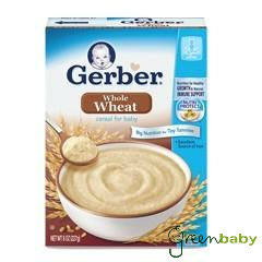 　预定　【强化铁锌】美国GERBER嘉宝米粉全麦米粉227g 婴儿辅食