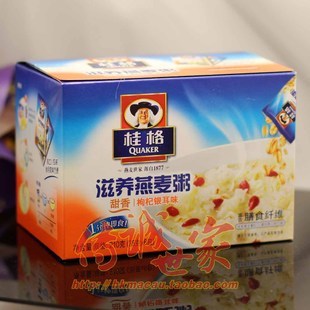  商城正品QUAKER桂格草本滋养燕麦粥枸杞银耳味210克营养满额包邮