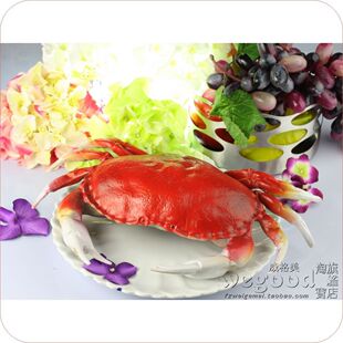  仿真海鲜动物 假海洋生物仿真大螃蟹 逼真食品模型   U3743