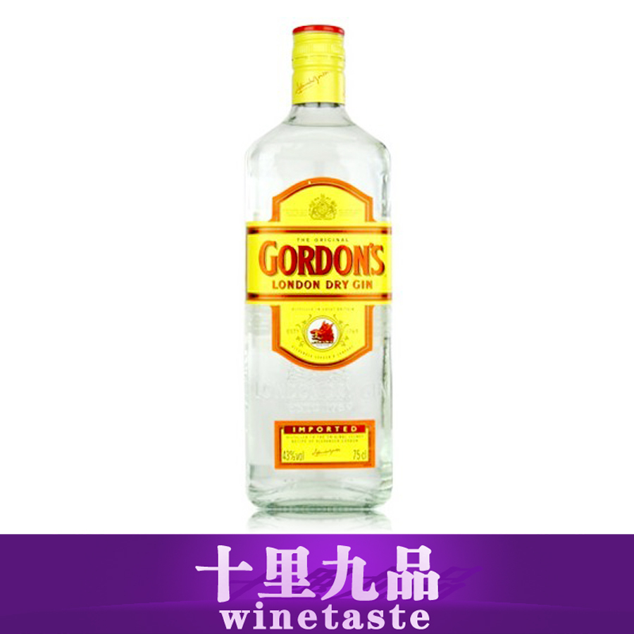 十里九品 特价 原装进口洋酒 烈酒 GORDONS 哥顿金酒 750ml 十里九品 特价 原装进口洋酒 烈酒 GORDONS 哥顿金酒 750ml