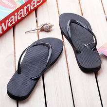 皇冠信誉盒装正版哈瓦那Havaianas人字拖鞋SLIM款黑色-拖鞋