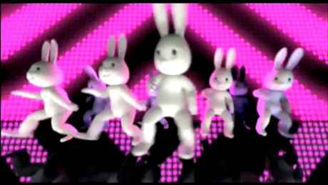 157兔子舞少年儿童舞蹈节目背景视频素材led视
