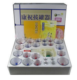 北京康祝真空拔罐器 拔气罐 拔火罐b型24罐 手拧加厚拔气罐