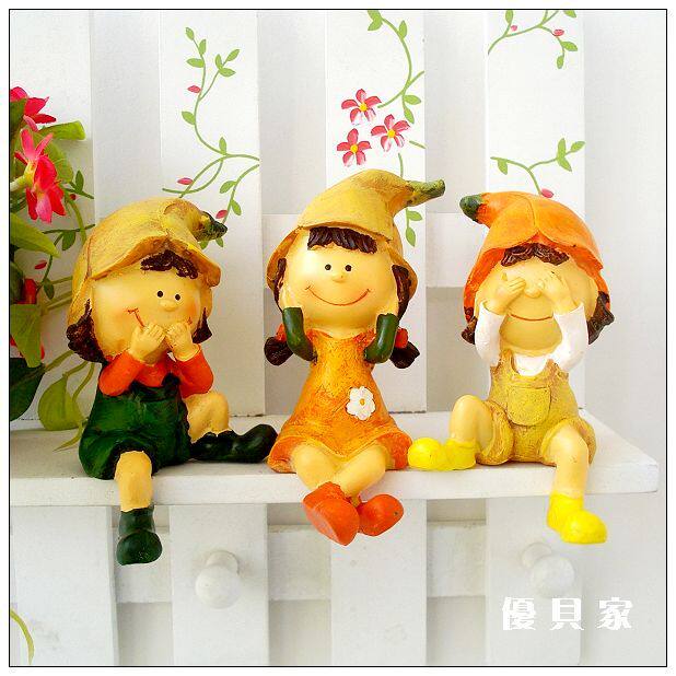 优贝家 韩式田园风格牵牛花宝宝三不人-不说不听不看-款A 220146