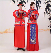 胡静结婚喜服秀和服，秀禾服新娘旗袍礼服，大红中式嫁衣