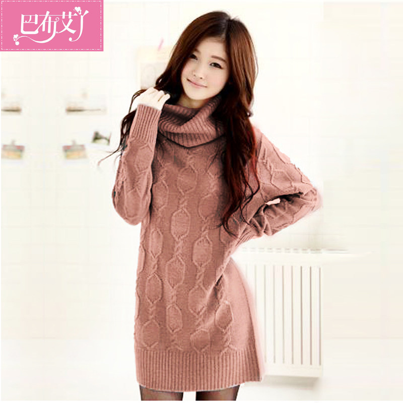 <em>淘宝</em>购物高领巴布艾丫秋冬新品<em>毛衣</em>女<em>韩版</em>中长