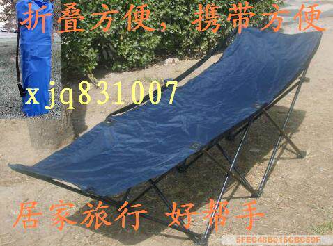 100%五钻特价-藏青色办公室午休午睡床折叠床沙滩床旅游床