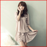 2012朵以夏装正品新款专柜春装y549ccdd夏装优雅蝴蝶结连衣裙