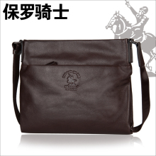 保罗骑士正品 polo 男式包 单肩包男士真皮 牛皮男式斜挎包休闲包