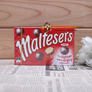  澳大利亚进口零食巧克力 maltesers麦提莎脆心牛奶朱古力90g(6665
