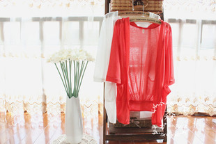 特价!薄外套女<em>春秋薄针织开衫</em>韩版罩衫宽松镂