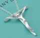 Tiffany925纯银十字架项链