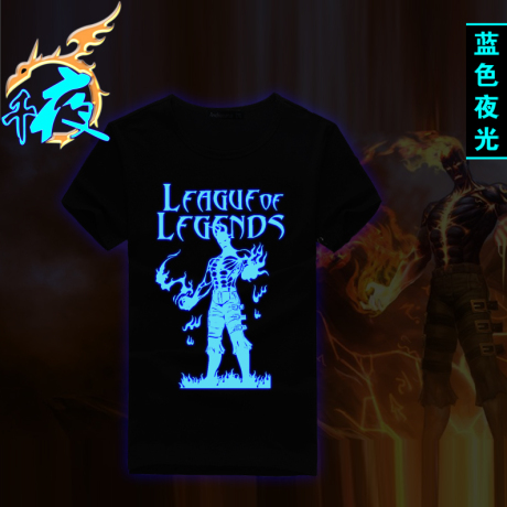 英雄联盟LOL 火男 复仇烈焰布兰德 夜光短袖T