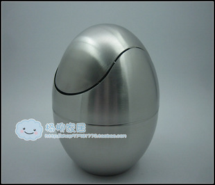 外贸出口 304不锈钢蛋形小垃圾桶 果皮桶 废纸