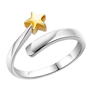 sterling silver star opening ring tail ring for single men women rings ...