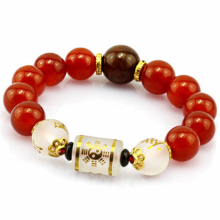  开光玛瑙六度六合手链卯戌忍辱佛手链属兔属狗者综合开运吉祥物