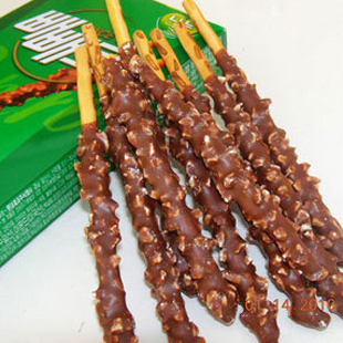  韩国乐天杏仁巧克力棒32g/杏仁巧克力棒（盒）