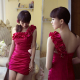 Luxury style perfect bride bridal wedding dress bridesmaid toast clothing take skinny Delta short