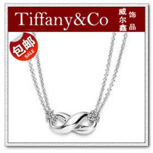 Tiffany plata de ley 925 joyas de Tiffany nuevo la figura eigh 8 de cadena doble collar trenzado palabras