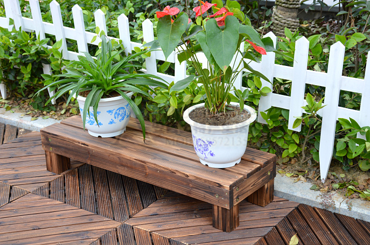solid wood Carbonize steps Anticorrosive wood balcony rectangle gardening Flower trellis Stepper Plantersin the Residential furniture , Shelf , Flower/Spend a few category - from Buy2taobao.com to provide professional Taobao agent buy service