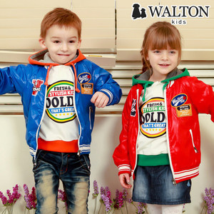  walton韩国童装儿童外套春秋儿童衣服男童夹克女童宝宝儿童夹克