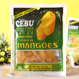  菲律宾原装进口零食 正品 CEBU宿雾牌芒果干 100g 宿雾 酸酸甜甜