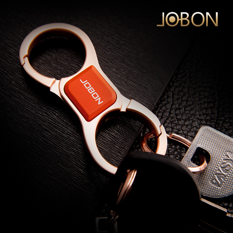 jobon中邦高端创意钥匙扣双环情侣金属腰挂男女士汽车钥匙扣礼品在类目 节庆用品/礼品, 创意礼品, 钥匙扣中 - 来自Buy2taobao.com提供专业的淘宝代购服务