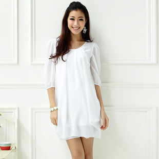2012春夏装新款 连衣裙 春夏季新款女雪纺裙韩版女装大码连衣裙子