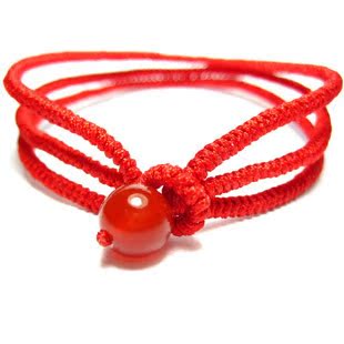  蛇年 开光正品 男士/女士情侣本命年红绳手链 转运情侣小饰品