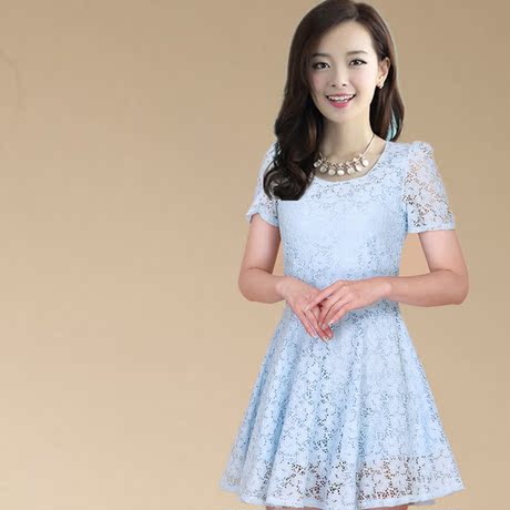 2014新款韩版蕾丝夏季大码大号女连衣裙30-4